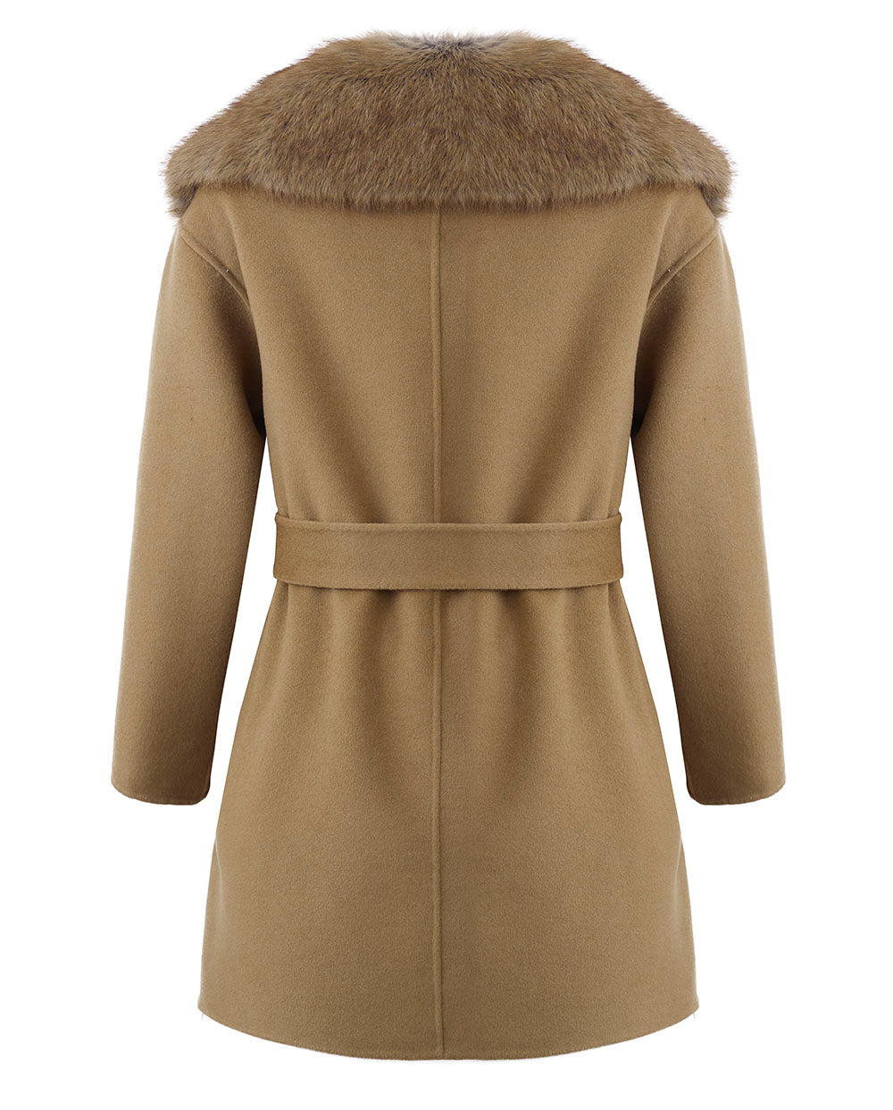 Chaquetón de lana cuello pelo caramelo Urban Code