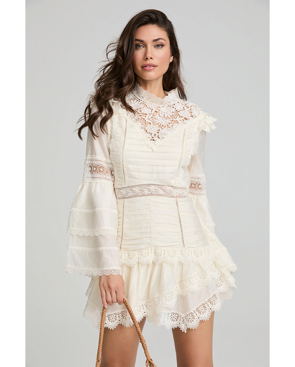 Vestido Flor de Invierno Beige Fetiche Suances