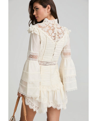 Vestido Flor de Invierno Beige Fetiche Suances