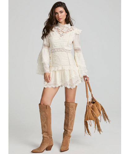 Vestido Flor de Invierno Beige Fetiche Suances