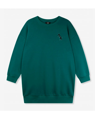 Vestido Sudadera oversized verde petrol Alix the label
