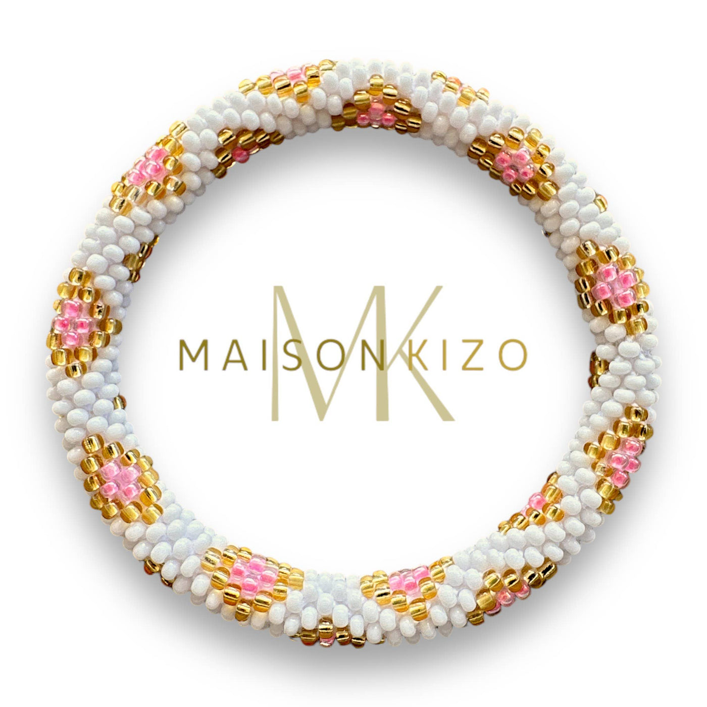 Pulsera nepalí Mini blanco K07