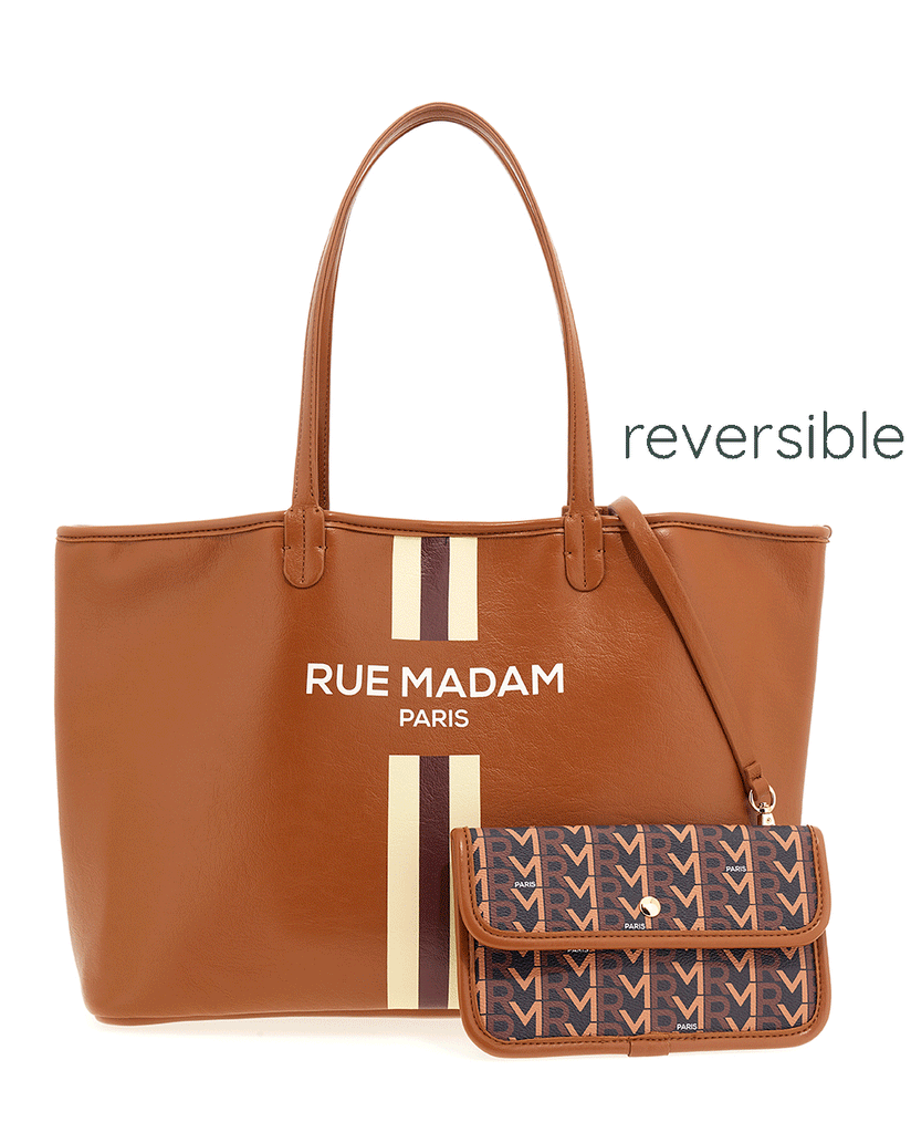 Bolso Shopping reversible cognac-monograma Rue Madam Paris – Suma