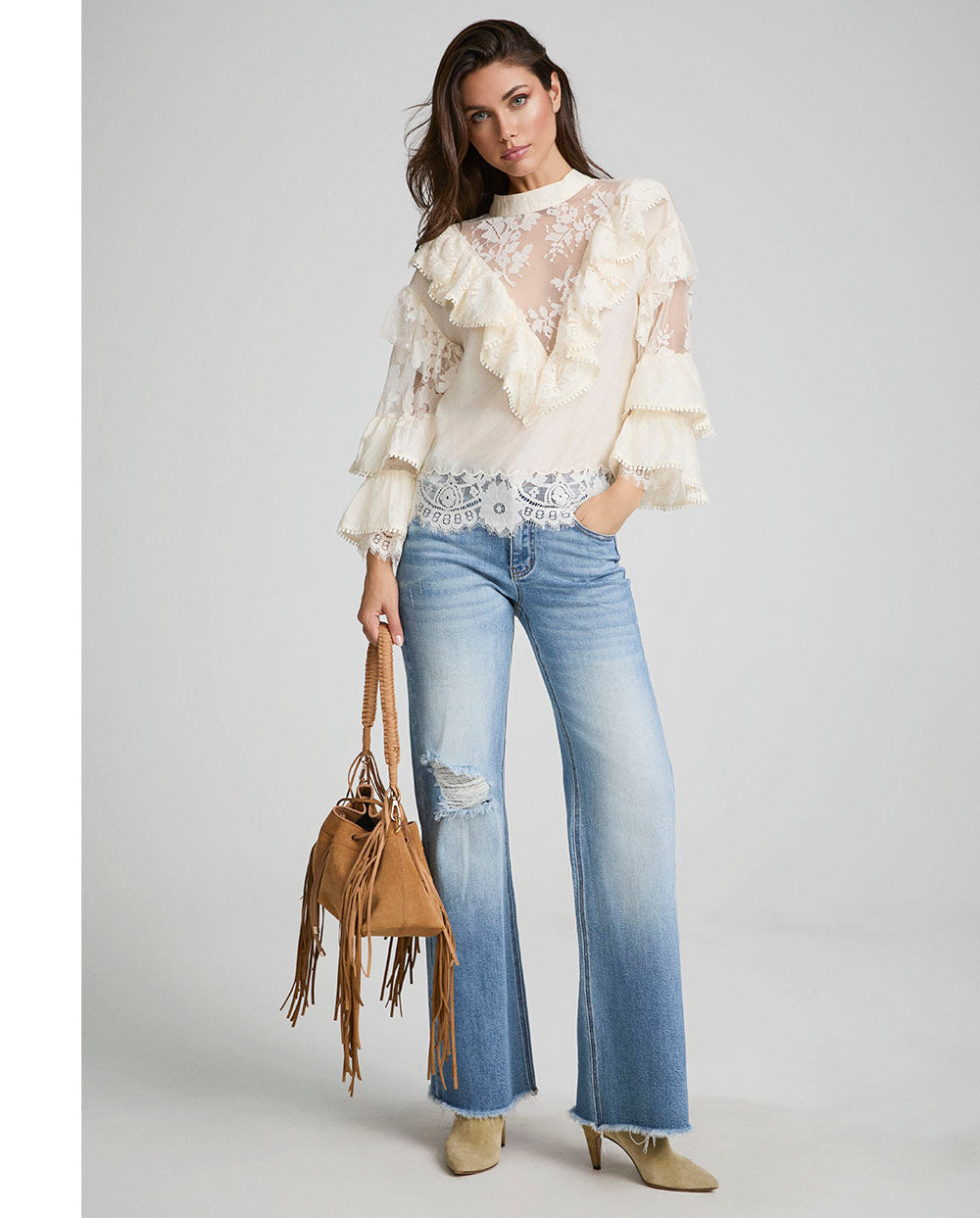 Blusa Flor de encaje Fetiche Suances