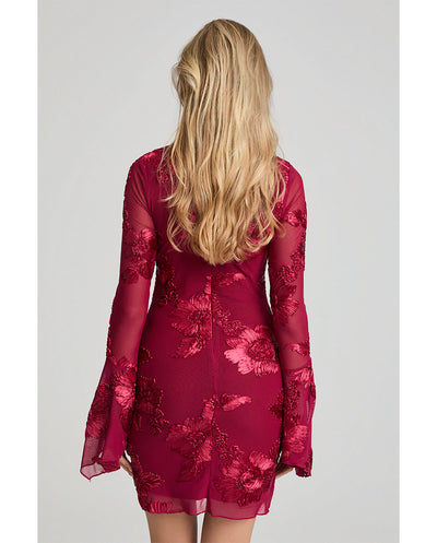 Vestido Burgundy Bloom Fetiche Suances
