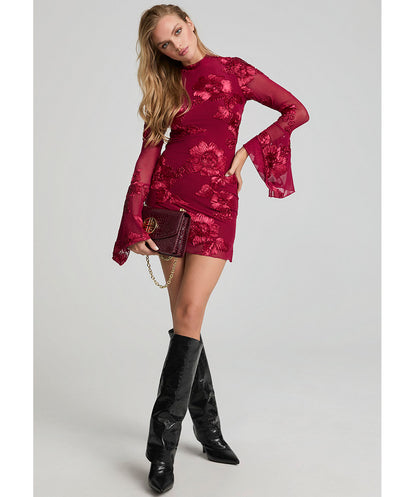 Vestido Burgundy Bloom Fetiche Suances