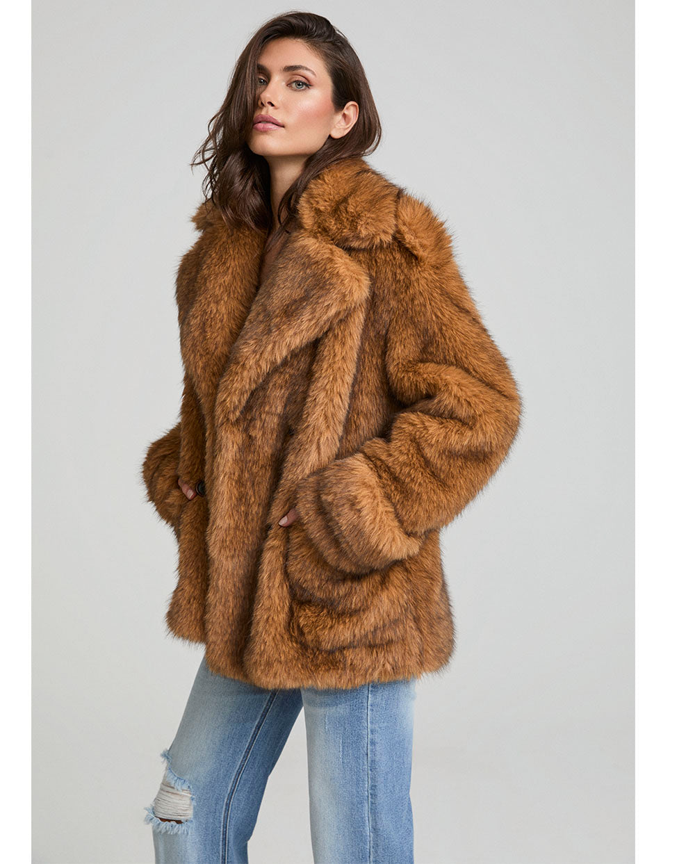 Chaquetón caramel pelo Fetiche Suances