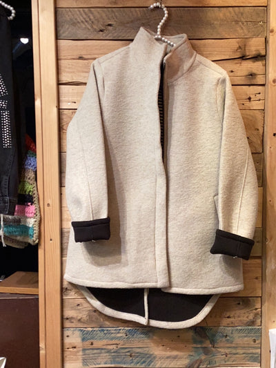 Chaquetón paño beige Pan Producto Básico