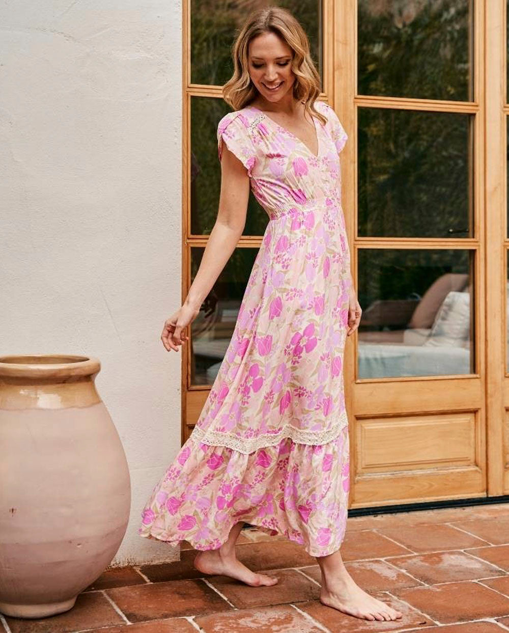 Vestido Carmen petal rose Jaase