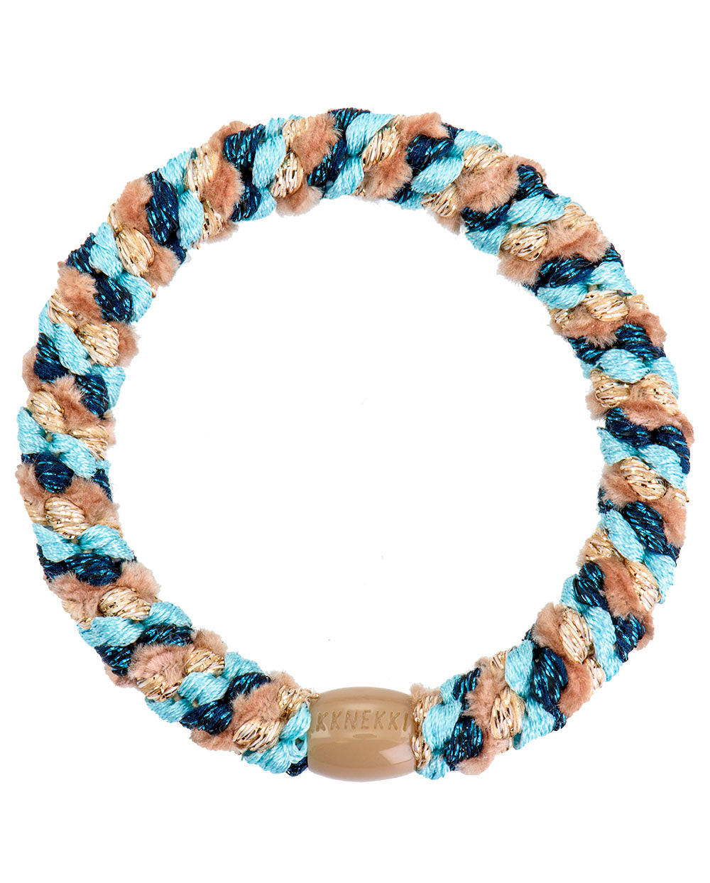 Goma pelo Kknekki mix celeste-beige