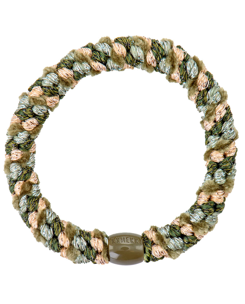 Goma pelo Kknekki mix glitter verde-beige