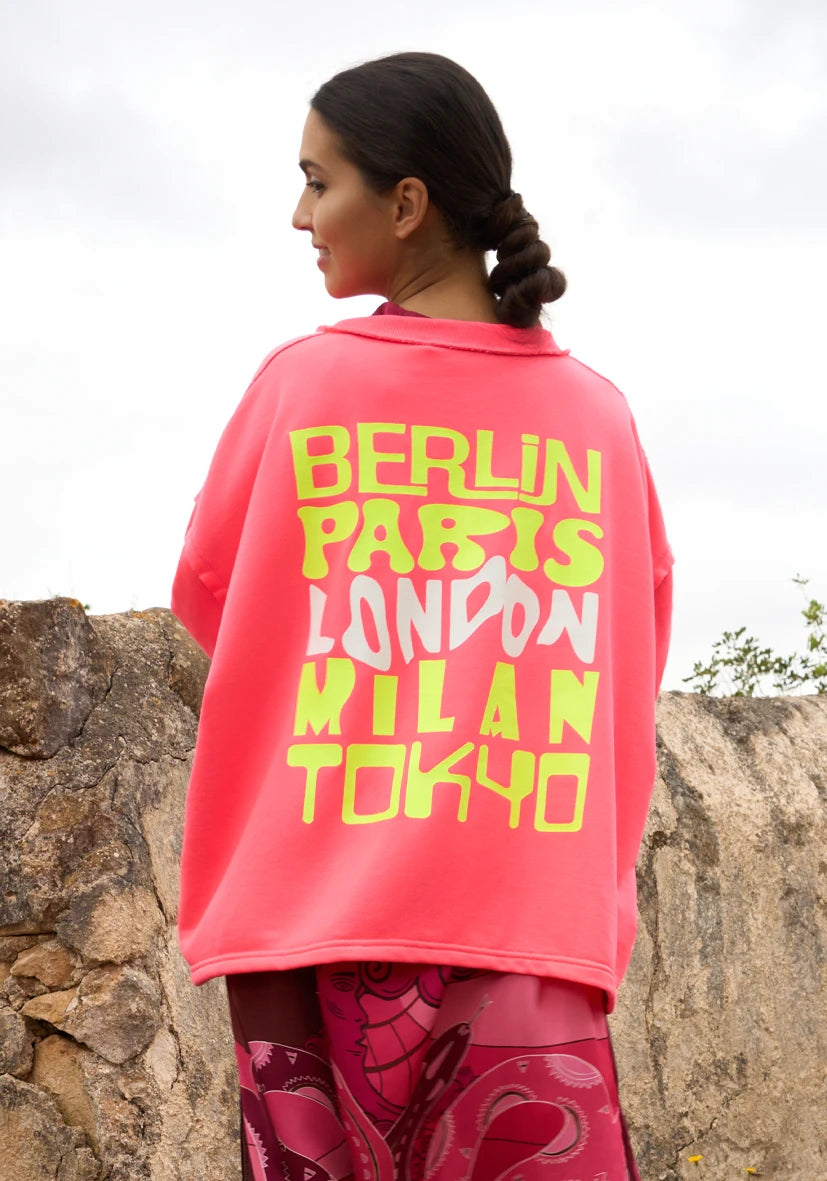 Sudadera City Heartface rosa Miss Goodlife