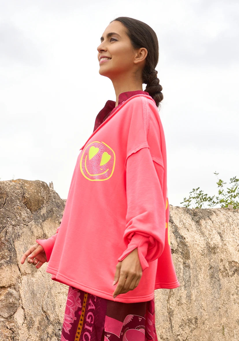 Sudadera City Heartface rosa Miss Goodlife