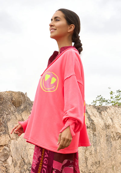 Sudadera City Heartface rosa Miss Goodlife