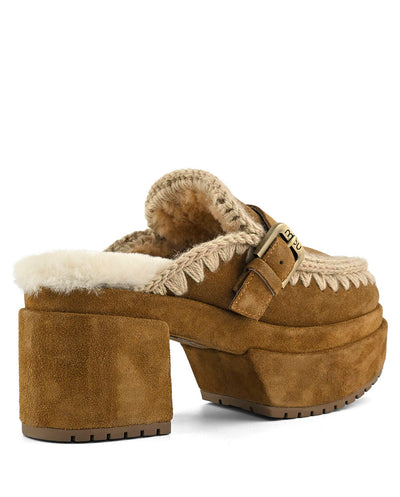 Mou Platform clog buckle strap cog