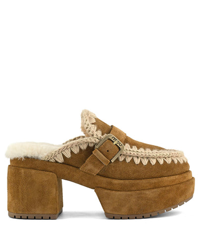 Mou Platform clog buckle strap cog