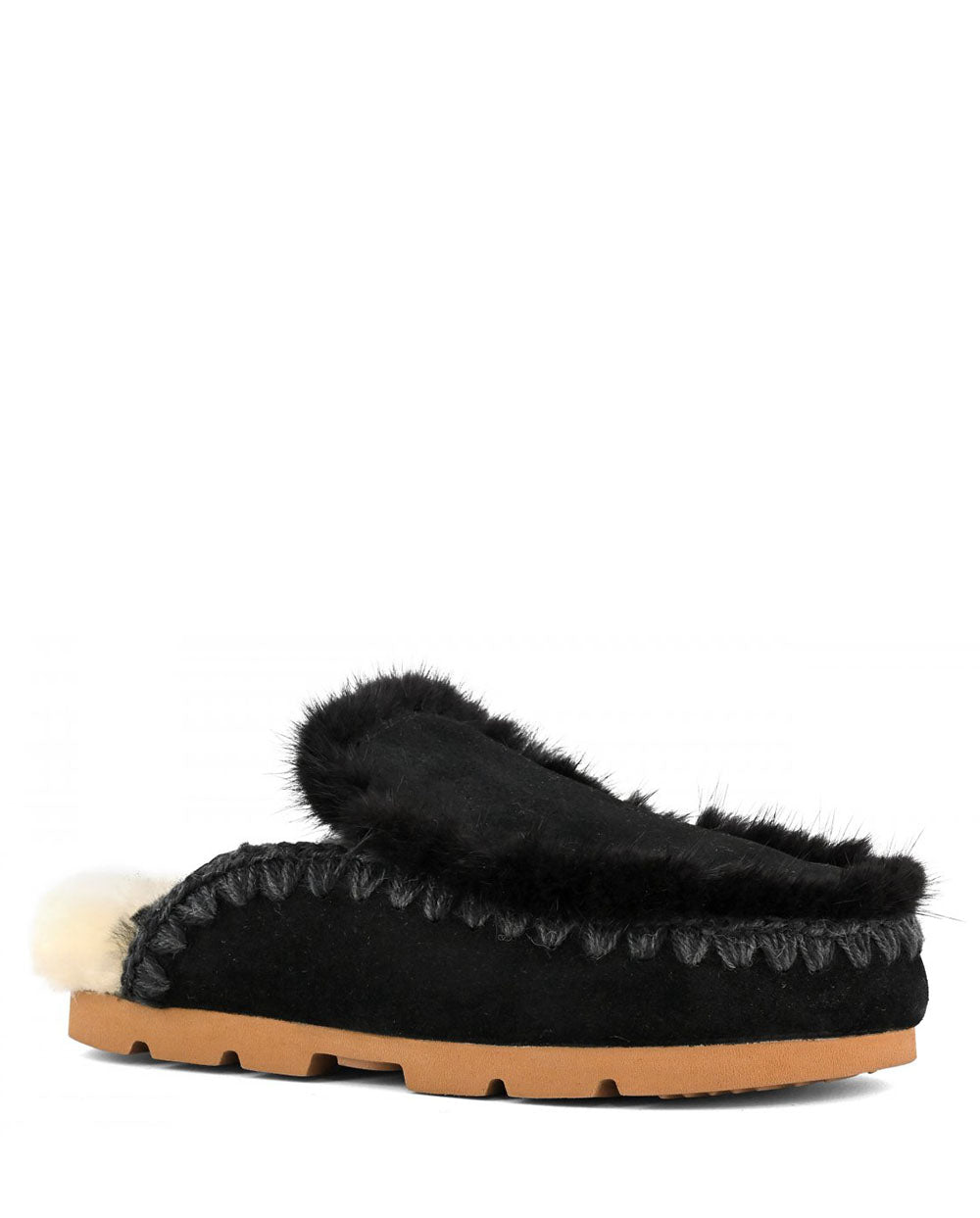 Mou Winter bio fur trim negro