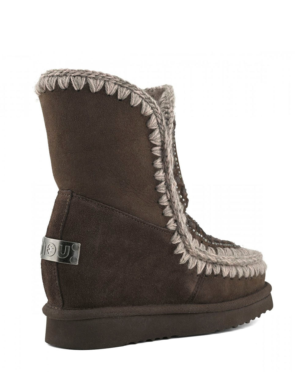 MOU Eskimo Eskimo inner wedge short stras marrón pimienta