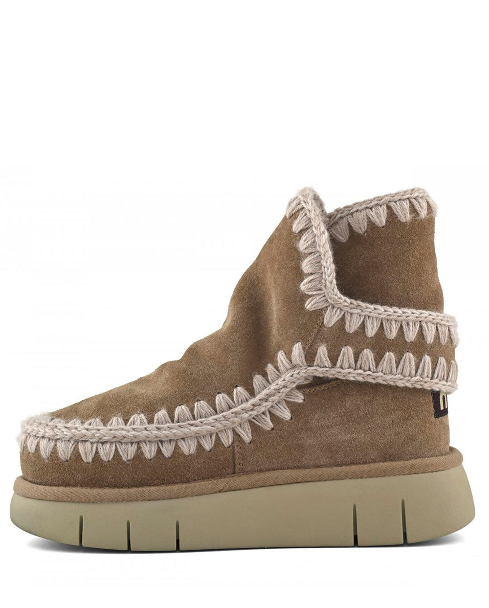 MOU Eskimo Bounce boot buckle strap pink brown