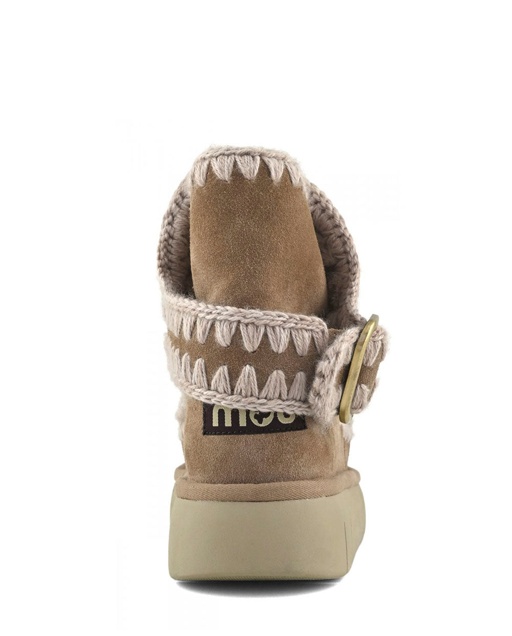 MOU Eskimo Bounce boot buckle strap pink brown