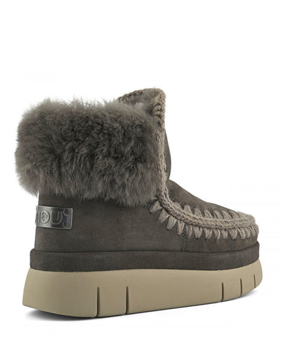 MOU Eskimo Bounce welt boot furry collar gris charcoal