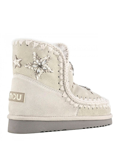 MOU Eskimo 18 gris estrellas lana y pedrería silver birch