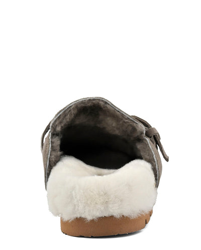 Mou Winter bio leather stitching gris
