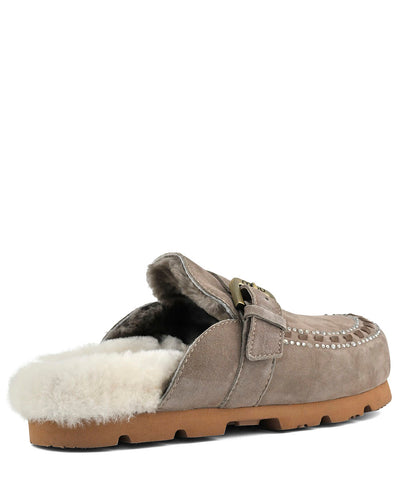 Mou Winter bio leather stitching gris