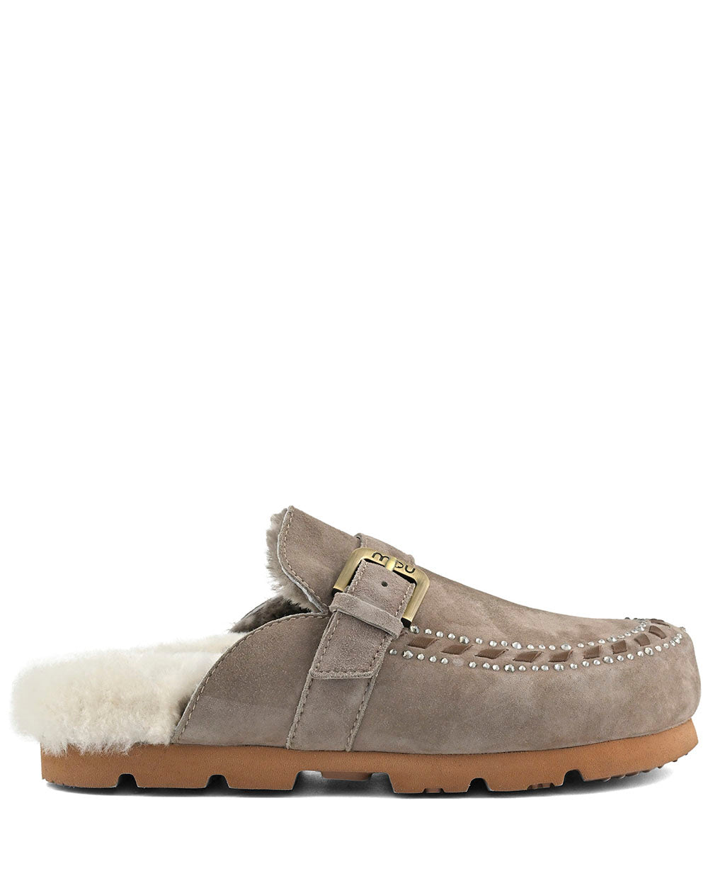 Mou Winter bio leather stitching gris