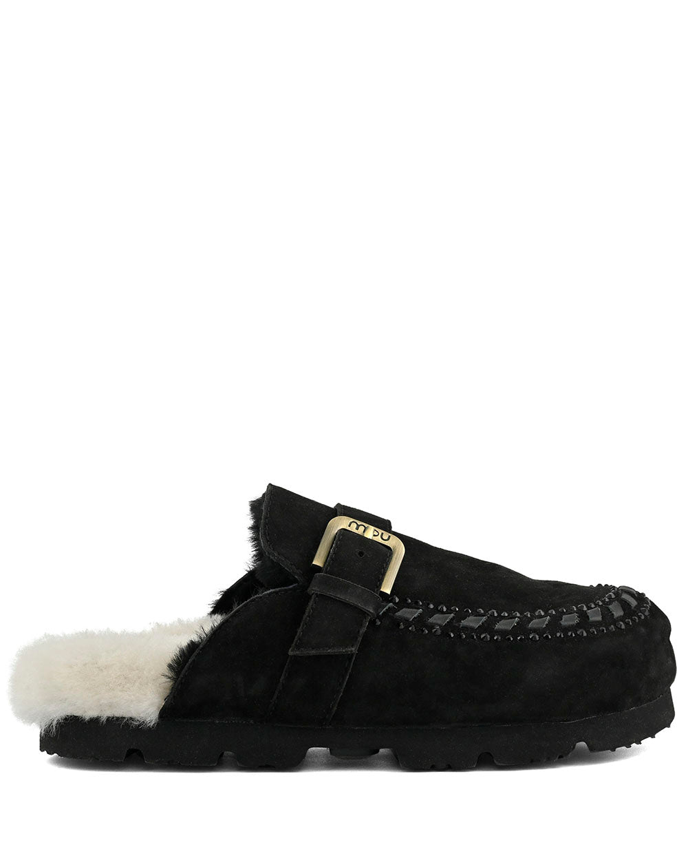 Mou Winter bio leather stitching negro