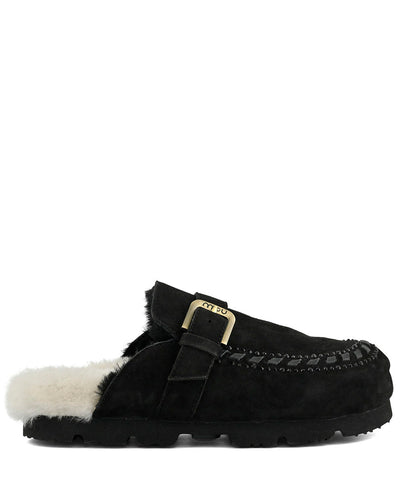 Mou Winter bio leather stitching negro