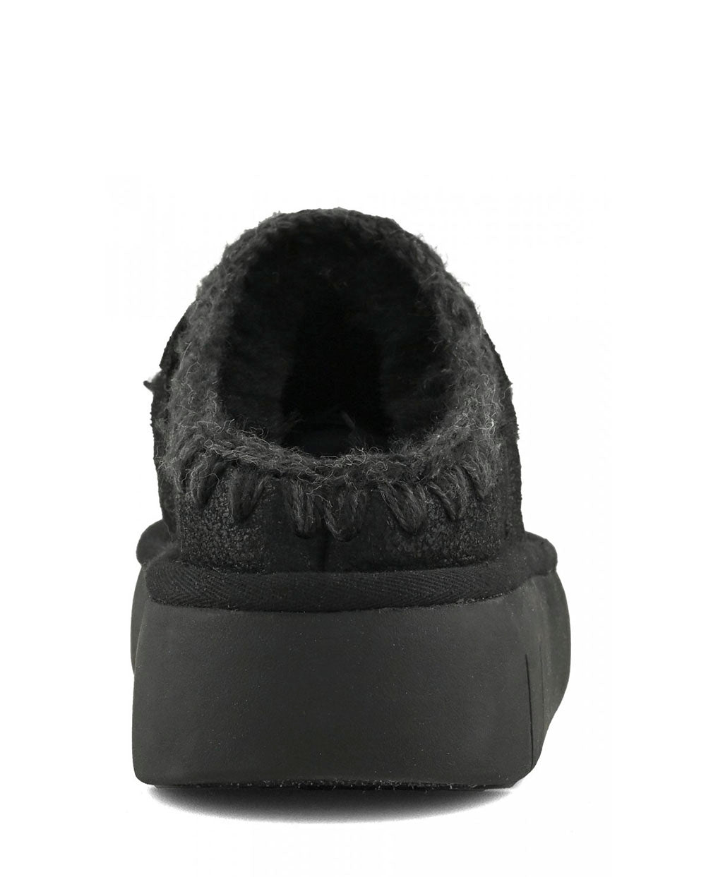 Mou Bounce Clog metal logo special leather black