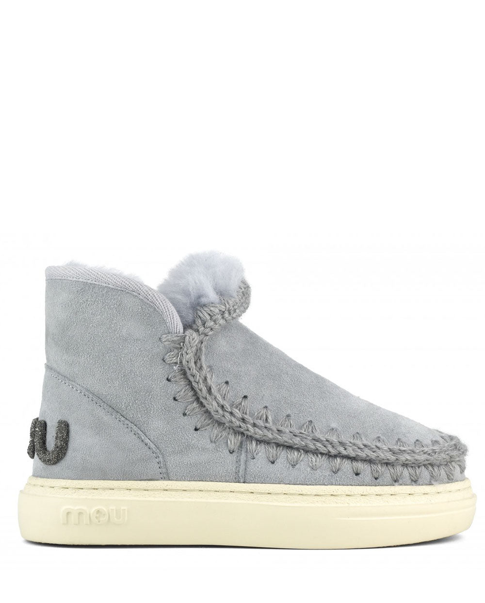 MOU Eskimo Sneaker Bold glitter logo gris hielo