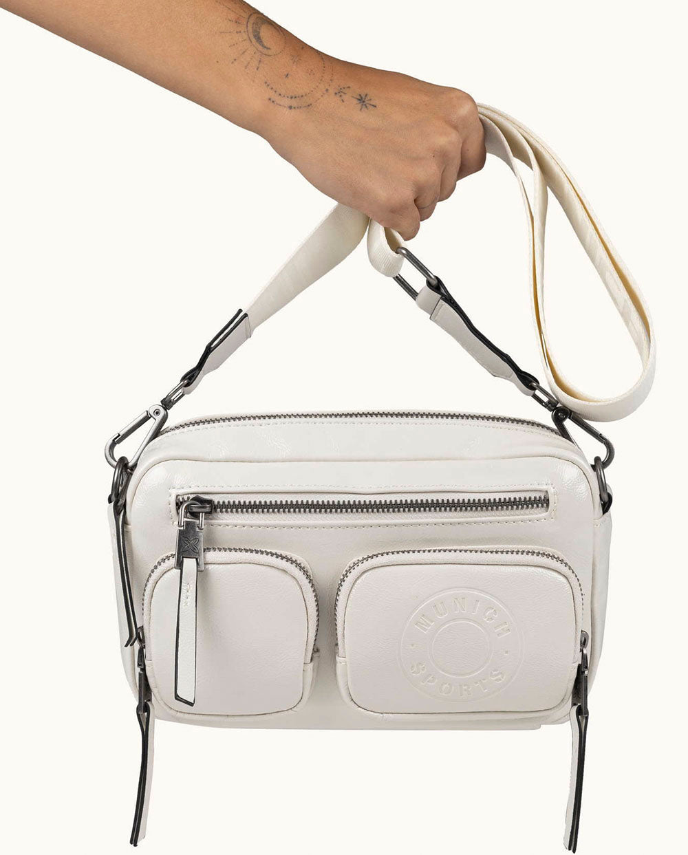 Bolso Crosbody Camera C/White blanco Munich