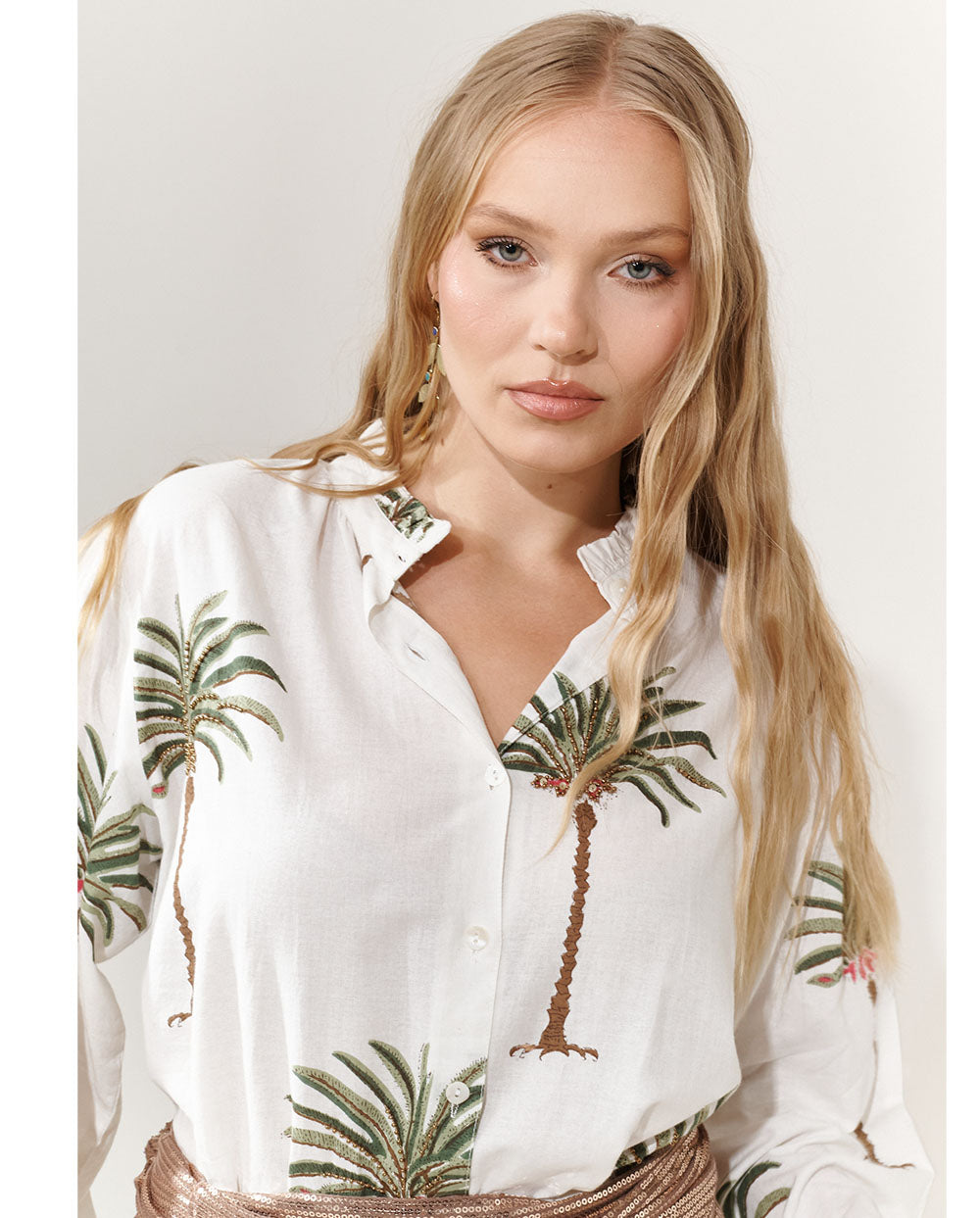 Camisa Palm blanco Piti Cuiti