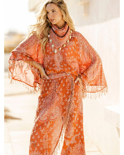 Poncho Uma rosa by Cris Mata Poc a Poc