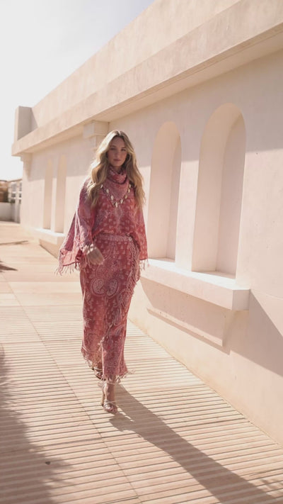 Falda pantalón Mahir rosa by Cris Mata Poc a Poc