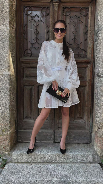 Vestido corto encaje blanco Odi et Amo