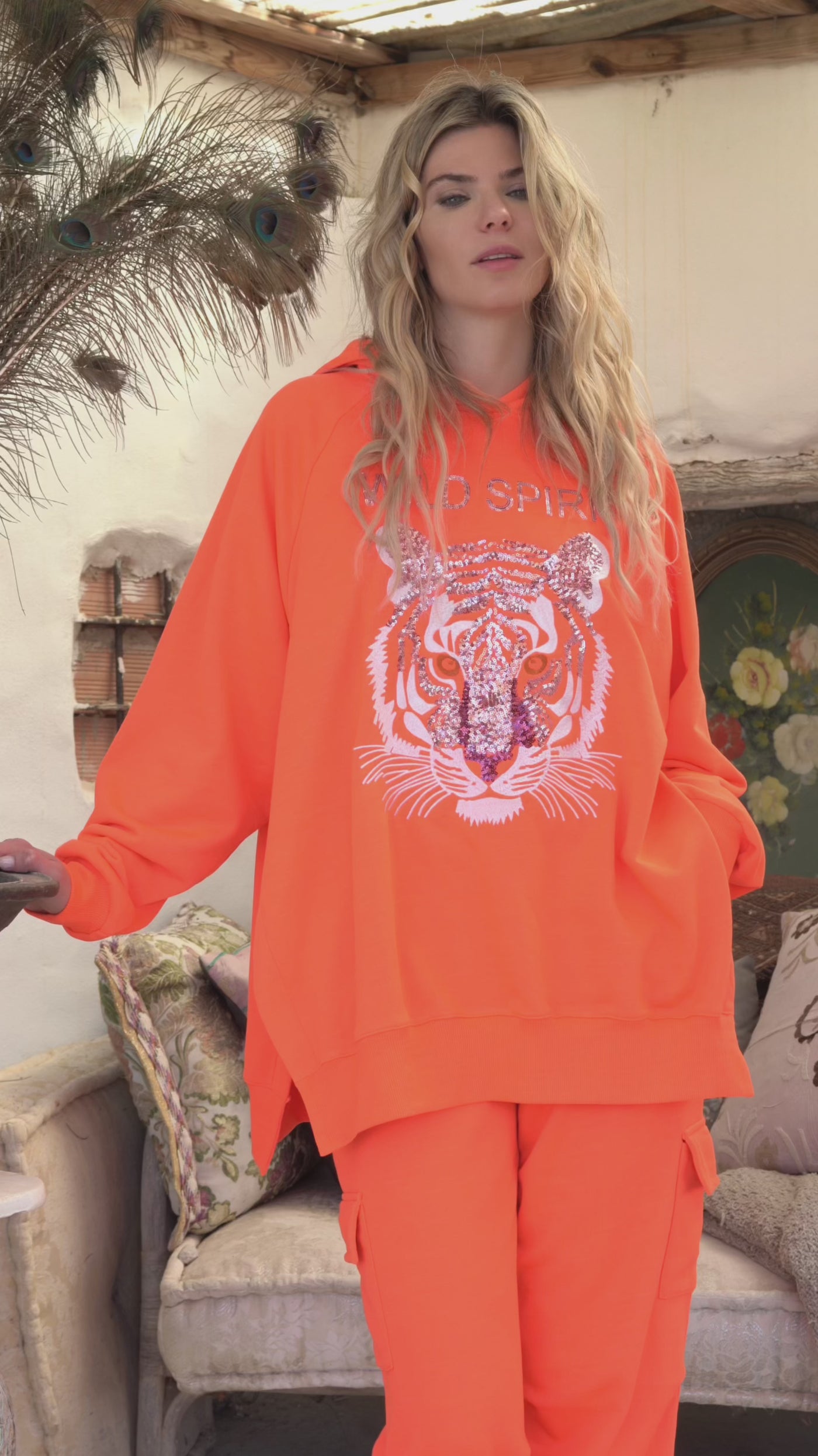 Sudadera Tiger naranja Miss Goodlife