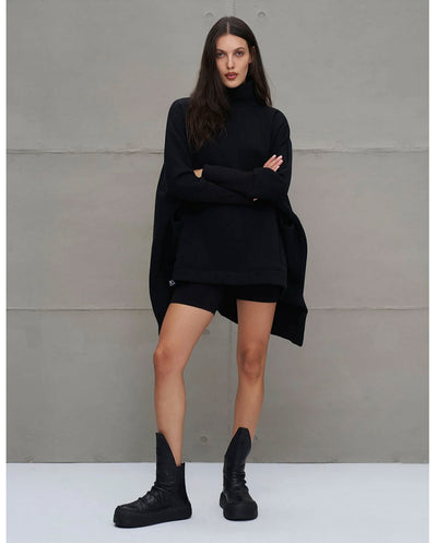 Sudadera oversize negra 18045 #VDR Viadellerose