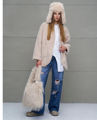 Bolso pelo beige pastel #VDR Viadellerose