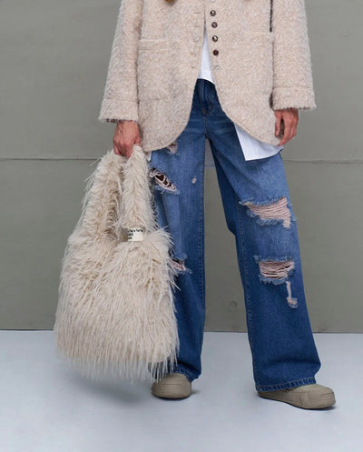 Bolso pelo beige pastel #VDR Viadellerose