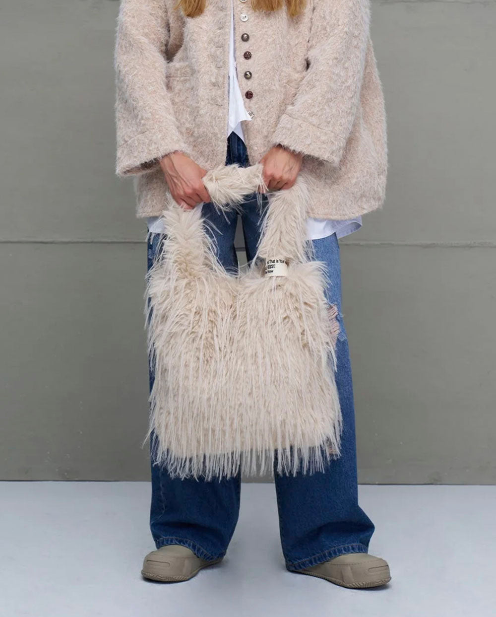Bolso pelo beige pastel #VDR Viadellerose