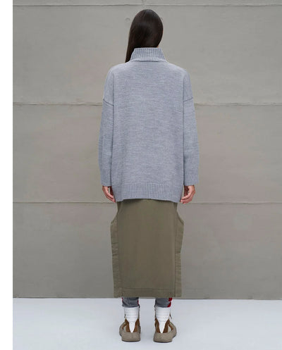 Jersey gris cuello alto 18075 #VDR Viadellerose