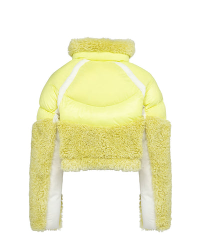 Chaqueta corta acolchada amarillo Vegan Code