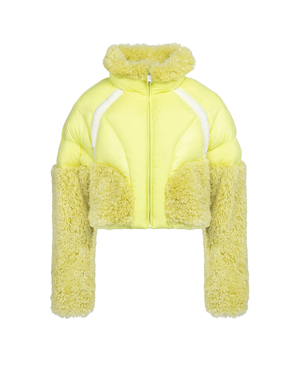 Chaqueta corta acolchada amarillo Vegan Code