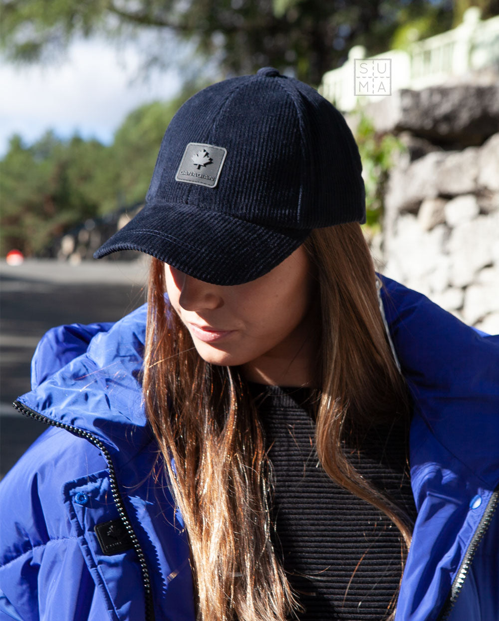 Gorra Visera Baloncesto en pana azul marino Canadian