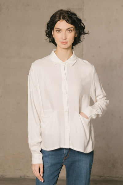 Camisa blanca dos bolsillos PAN Producto Básico