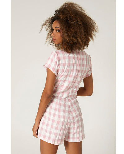 Mono cuadro rosa y blanco Mängata