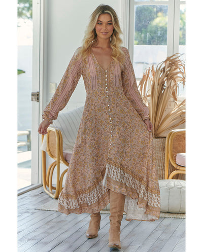 Vestido Gemini estampado Pink Paisley -Jaase-
